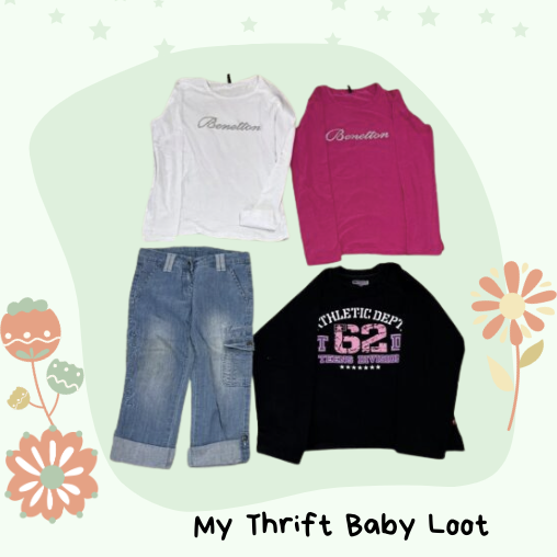 assorted set of preloved kids clothes